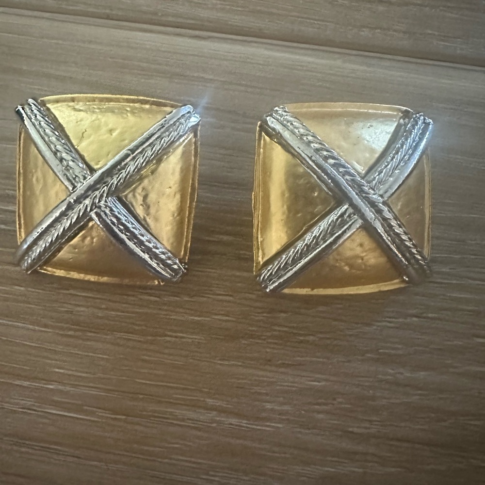 Vintage MCM Statement Clip On Earrings